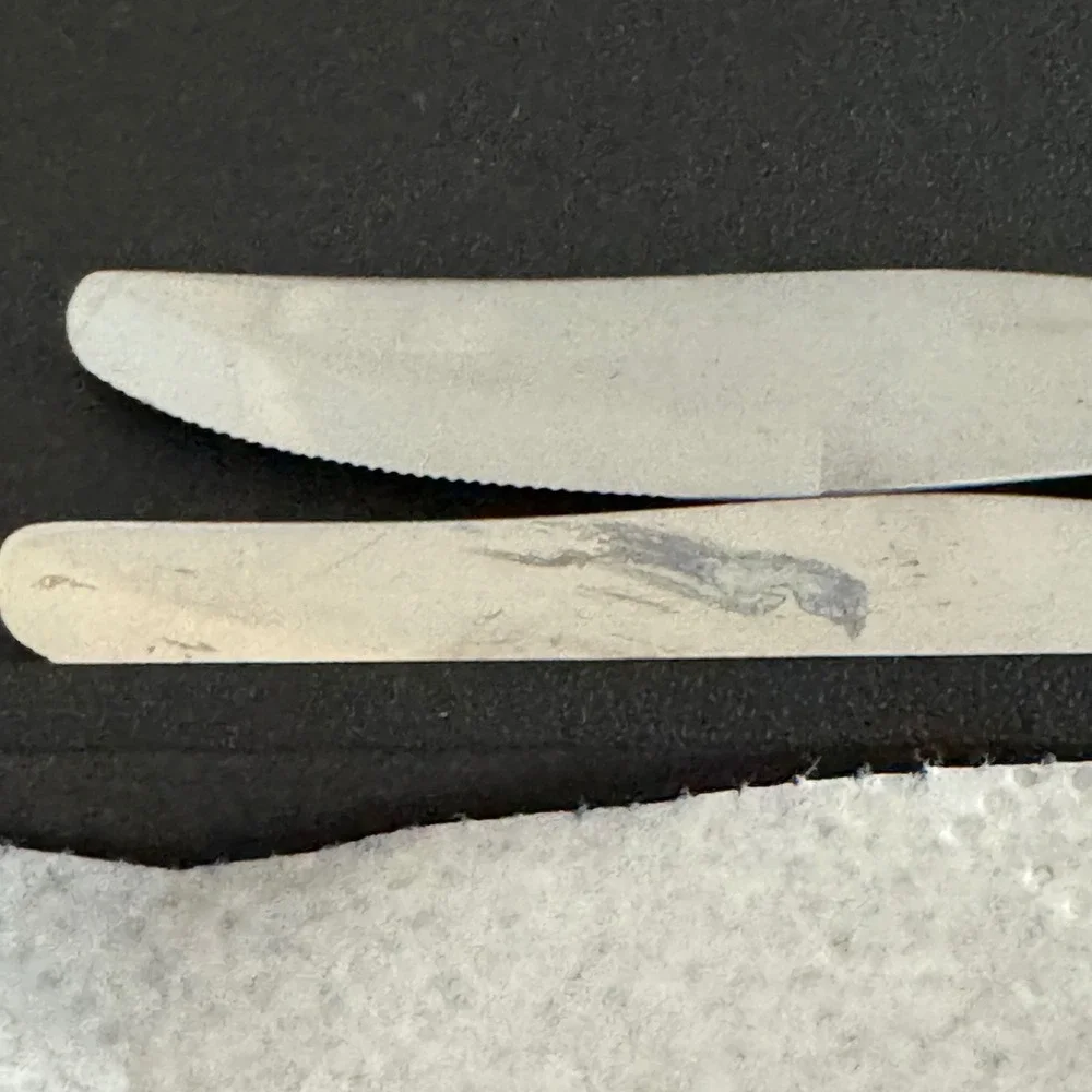 W. MardiGras‎ Butter Knives Replacements Stainless Steel White Handle Spreaders